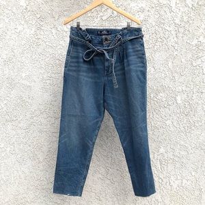 Hollister Paper Bag Highrise Curvy Tie Waist Jeans